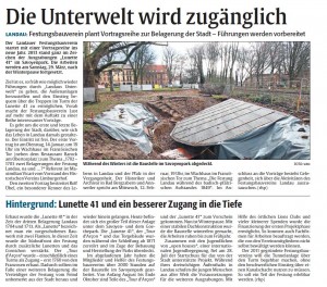 Bericht der Rheinpfalz vom 13.1.2014