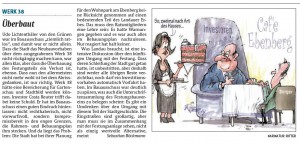 Rheinpfalz Kommentar zur Ueberbauung der Lunette38 vom 13.9.2014