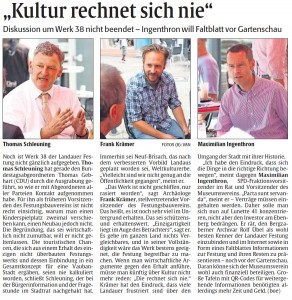 Thomas Schleuning, Frank Krämer und Max Ingenthron im Rheinpfalz Sommercafé