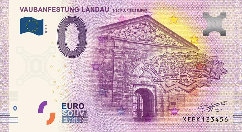 Null-Euro-Schein Vaubanfestung Landau 2018